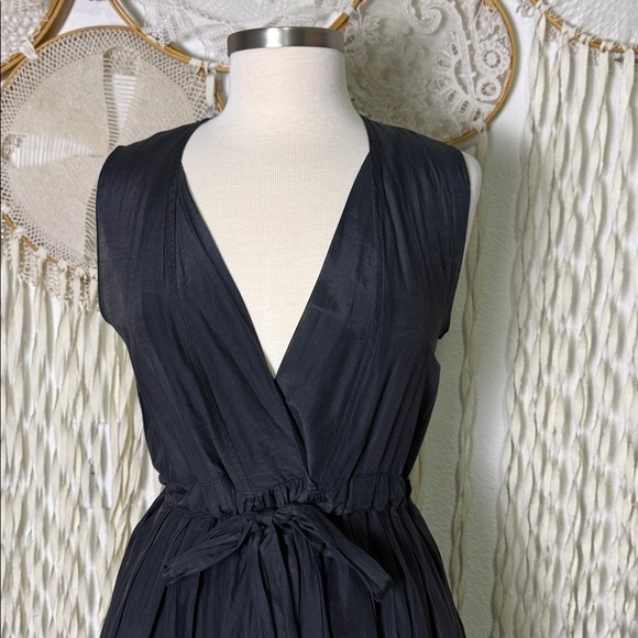 CP Shades Cotton Silk Gray Sleeveless Julia Midi Dress Size Small - Picture 4 of 15